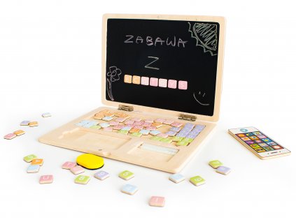 Dřevěná výuková magnetická tabule pro notebooky