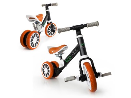 Balanční kolo, odrážedlo, s pedály, 2 v 1, černé,