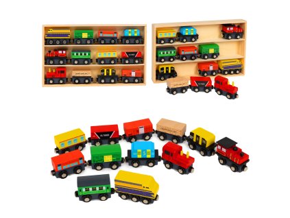 Dřevěný železniční vlak, 13 prvků