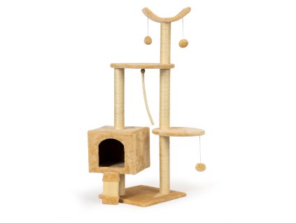 Škrabadlo pro kočky 120 cm + hračky