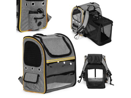 Velký, odolný, skládací batoh pro přepravu koček a psů
