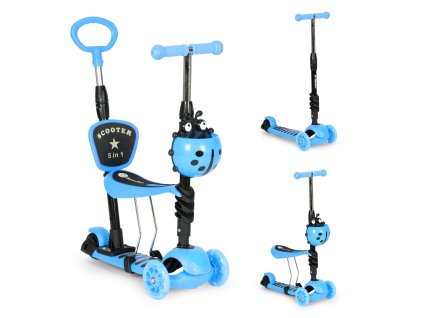 tříkolová balanční koloběžka beruška 5 v 1 LED