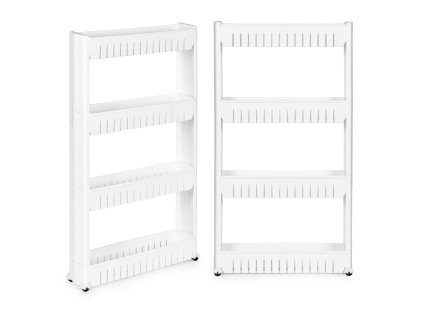 Policový vozík, koupelnová kuchyňská skříňka, 4 hluboké police, kolečka