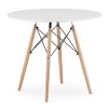 Kulatý stůl TODI 90 cm - bílý