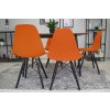Židle OSAKA oranžová / nohy černé x 1