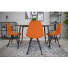 Židle OSAKA oranžová / nohy černé x 1