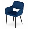 Židle AMALFI - modrý samet x 1