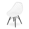 Židle SAKAI - bílá / černé nohy x 1
