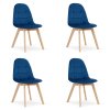Židle BORA - tmavě modrý samet x 4