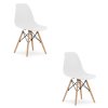 Židle OSAKA bílá / přírodní nohy x 2