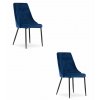 Židle IMOLA - tmavě modrý samet x 2