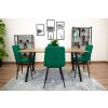 Židle KARA - tmavě zelený samet x 4