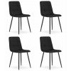 Židle KARA - černý samet x 4