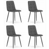 Židle KARA - tmavě šedý samet x 4