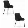 Židle MONZA - černý samet x 2