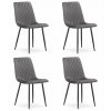 Židle TURIN - tmavě šedý samet x 4