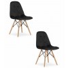 Židle DUMO - černý samet x 2