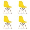Židle OSAKA žlutá / přírodní nohy x 4
