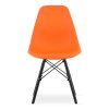 Židle OSAKA oranžová / nohy černé x 4