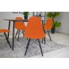 Židle OSAKA oranžová / nohy černé x 4