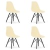 Židle OSAKA krémová / černé nohy x 4