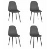 Židle COMO - tmavě šedý samet x 4