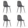 Židle ASTI - tmavě šedý samet x 4