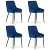 Židle MONZA - modrý samet x 4