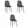 Židle COMO - tmavě šedý samet x 3