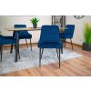 Židle MONZA - modrý samet x 3