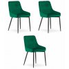 Židle MONZA - zelený samet x 3