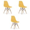 Židle OSAKA hořčicová / přírodní nohy x 3