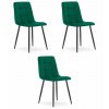 Židle KARA - tmavě zelený samet x 3
