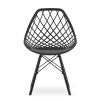 Židle SAKAI - černá / nohy černé x 3