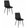 Židle LIBRA - černý samet / černé nohy x 2