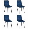 Židle LIBRA - tmavě modrý samet / černé nohy x 4