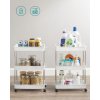 Skříňka na kolečkách 3 police bílá - KSC009W01