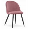 Židle BELLO - tmavě růžový samet / černé nohy x 1