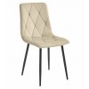 Židle LIBRA - světle béžový samet / černé nohy x 1