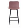 POZZA hocker - tmavě růžový samet / černé nohy x 3