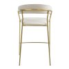 Hocker BADIA - béžový samet / zlaté nohy x 2