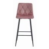 NADO hocker - tmavě růžový samet / černé nohy x 3