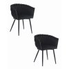 Židle ORION - sametová černá x 2