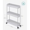 Skříňka na kolečkách 3 police bílá - KSC007W01