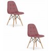 Židle DUMO - tmavě růžový samet x 2