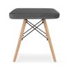 Stolička WERK - šedý samet / přírodní nohy x 3