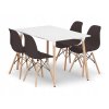 Obdélníkový stůl ADRIA 120x80 bílý + 4 židle OSAKA