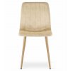 Židle LAVA - béžový samet / nohy v barvě dřeva x 2