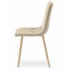 Židle LIBRA - světle béžový samet / nohy v barvě dřeva x 4