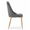 Židle IMOLA - tmavě šedý samet / nohy v barvě dřeva x 3